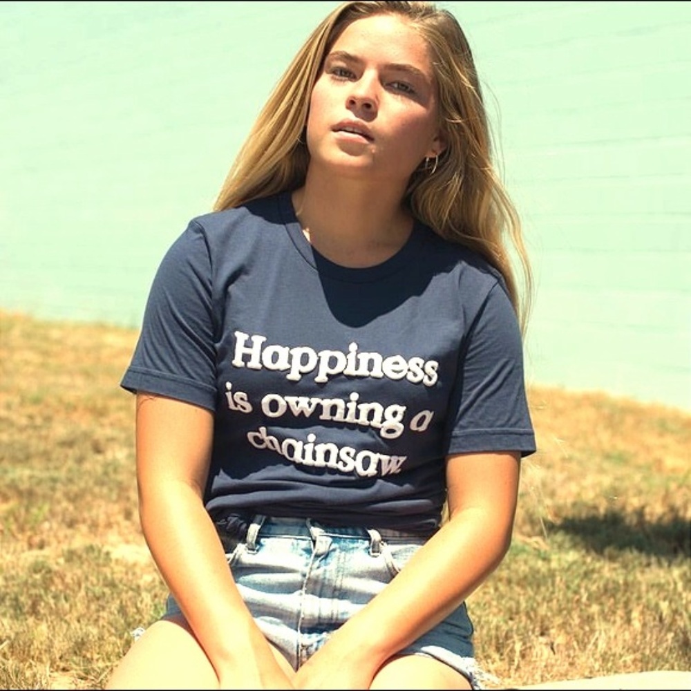 Tuesday Bassen Chainsaw Black T-shirt XXL NWOT